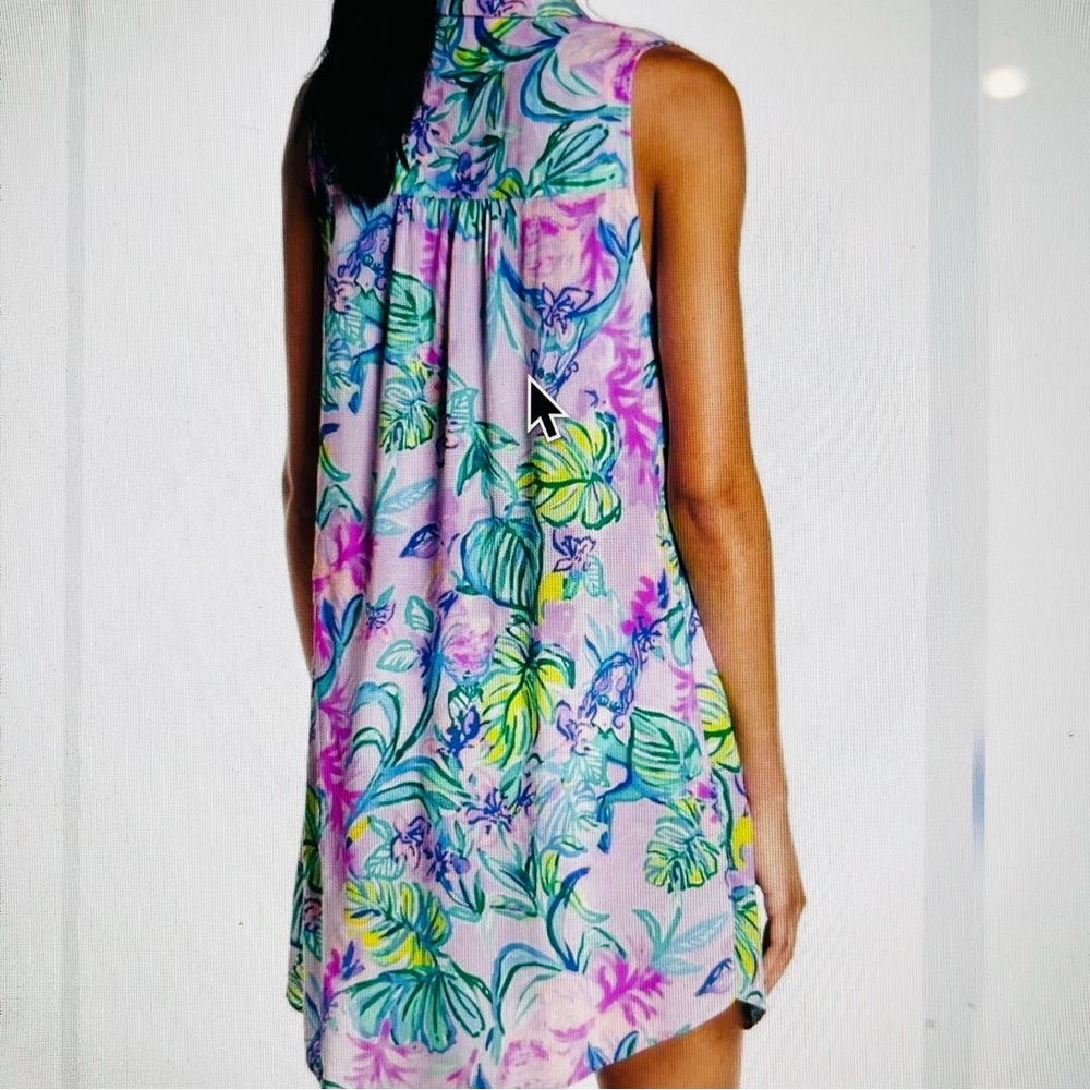 NWOT Lilly Pulitzer Natalie Tropical Swing Dress or Cover-Up- Size XXS - Picture 4 of 7